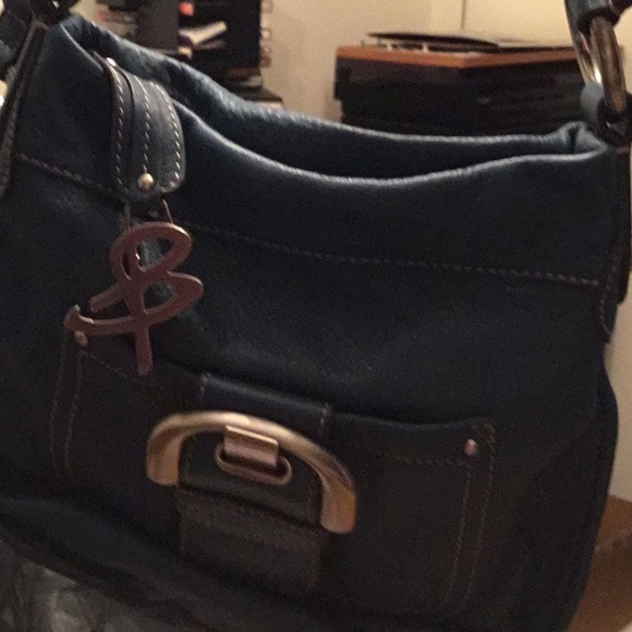 B Makowsky  in blue crossbody bag EUC - Picture 2 of 5